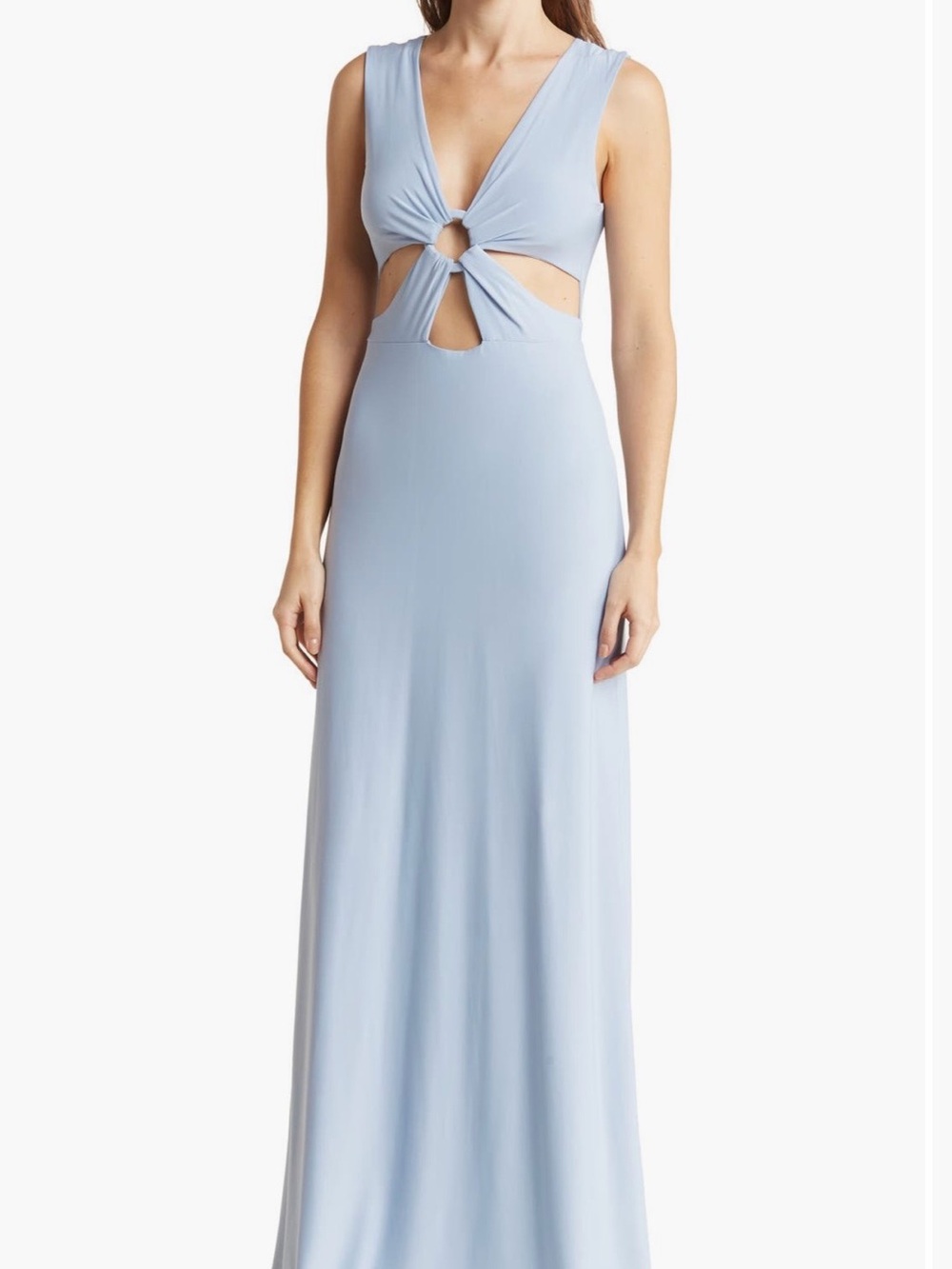 Love By Design Light Blue Cutout Maxi Dress